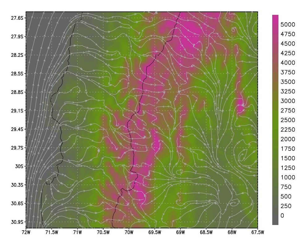 High-Resolution WRF Wind Field Simulation at 4km resolution