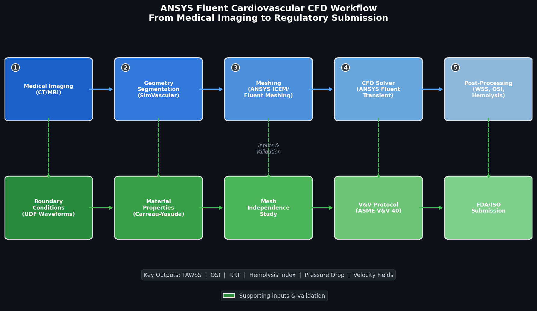 ANSYS Fluent Cardiovascular CFD Workflow — from medical imaging to regulatory submission