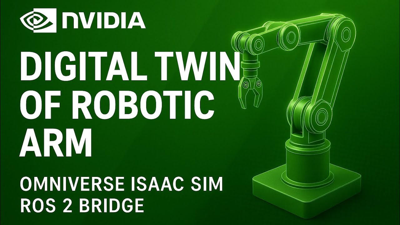 Digital twin of a robotic arm in NVIDIA Isaac Sim Omniverse