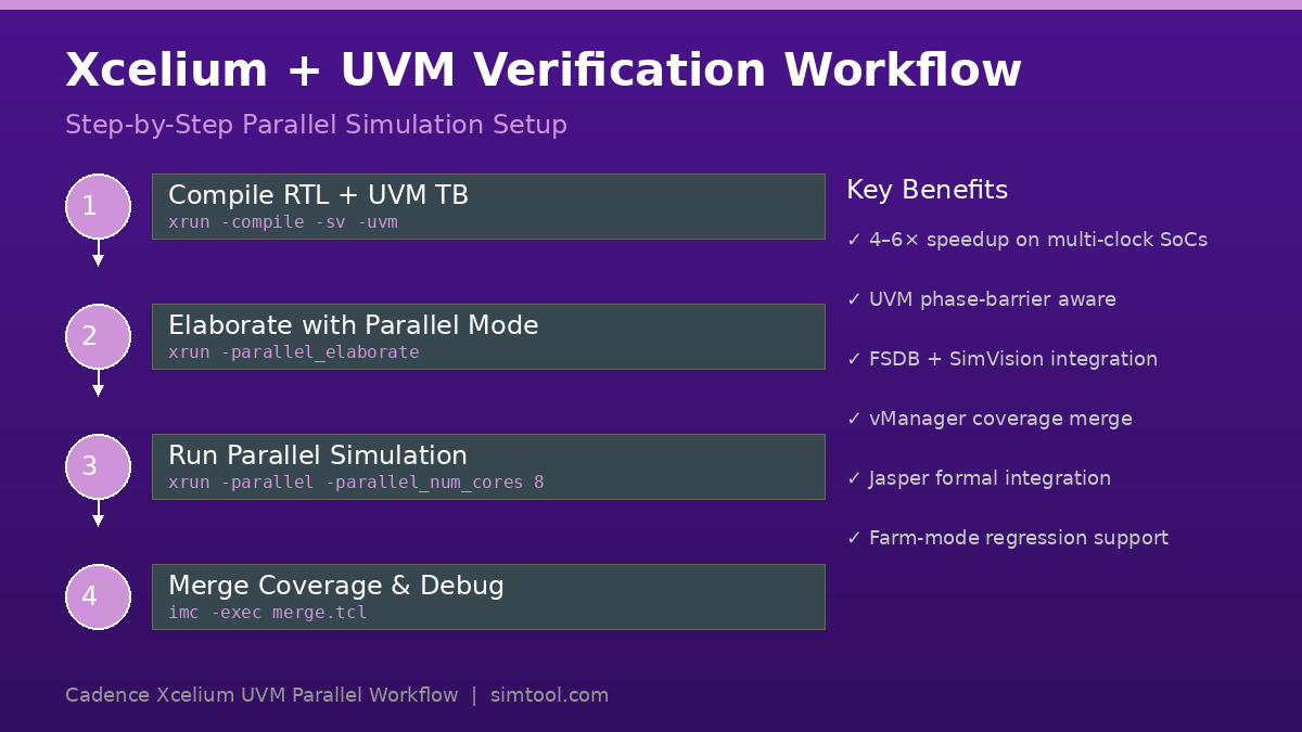Xcelium UVM Parallel Verification Workflow