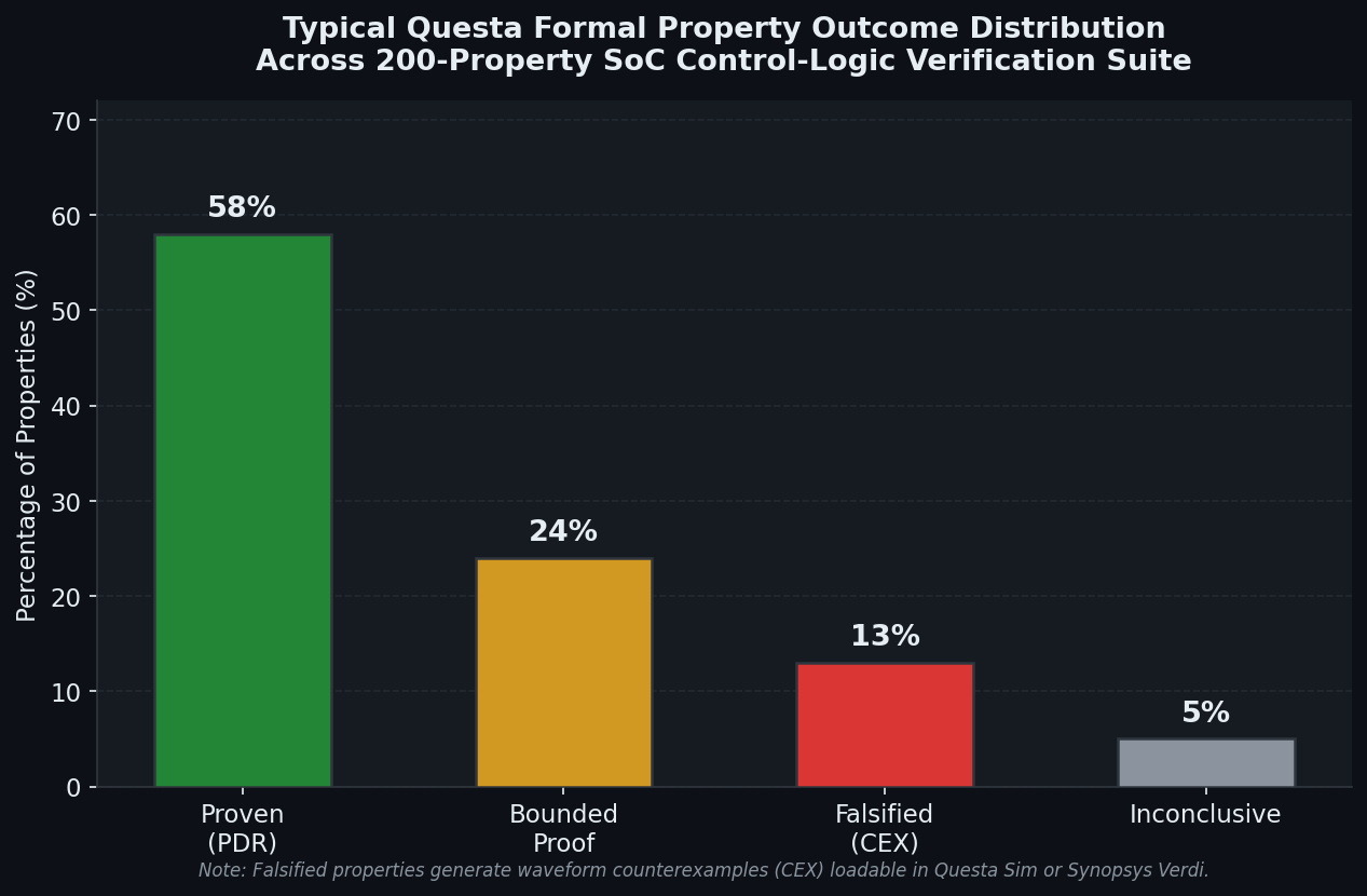 Questa Formal Property Outcome Distribution