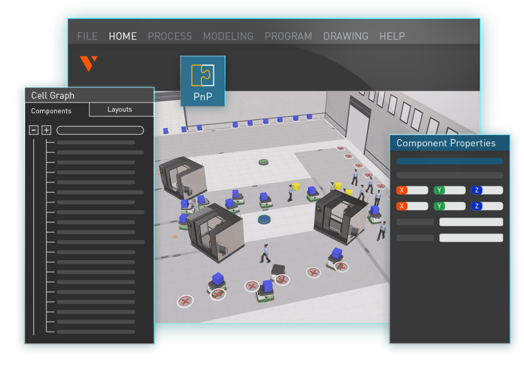 Visual Components 5.1 Realistic Navigation — AMR pathfinding and obstacle avoidance at scale