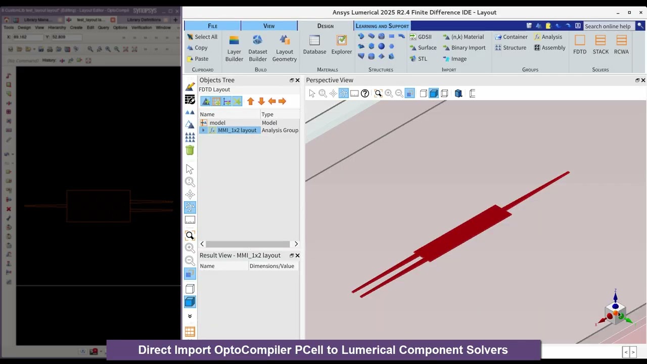Ansys Lumerical OptoCompiler Integration Workflow